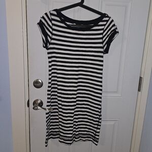 Black and White Striped Dress